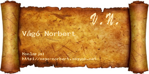 Vágó Norbert névjegykártya
